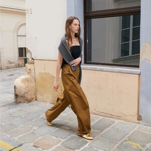 Tibi Sid Chino Pant - Petite length, Caramel color